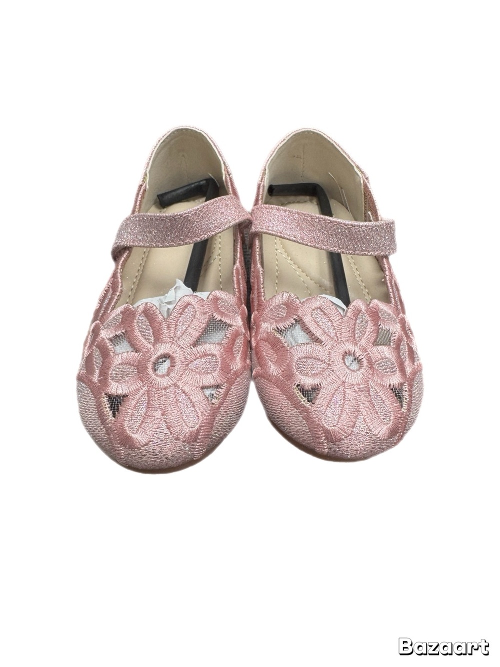 Toddler Pink Lace Floral Mary Jane Shoes Flats 8